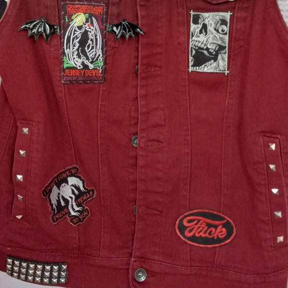 Hellraiser- custom RAGE Jacket- punk demon themed- PRICE FIRM - Picture 5 of 6